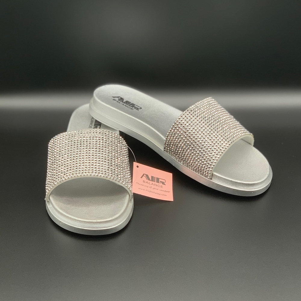Women’s Sparkly Slip-On Slide Sandals